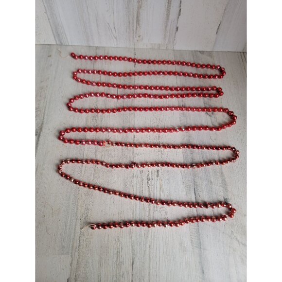 Mercury vintage beaded red Garland string Xmas - Picture 1 of 13